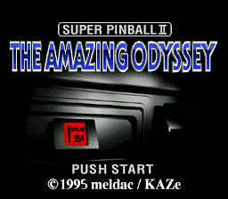 Super Pinball II - The Amazing Odyssey (Japan) Title Screen